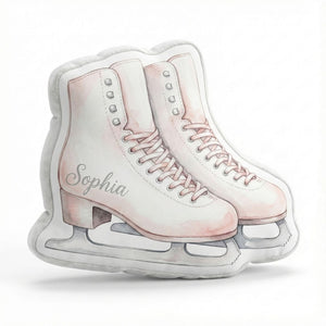 Personalized Ice Skate Pillow With Custom Name - Gift for Figure Skating Moms and Kids