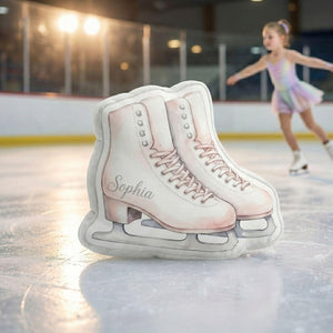 Personalized Ice Skate Pillow With Custom Name - Gift for Figure Skating Moms and Kids