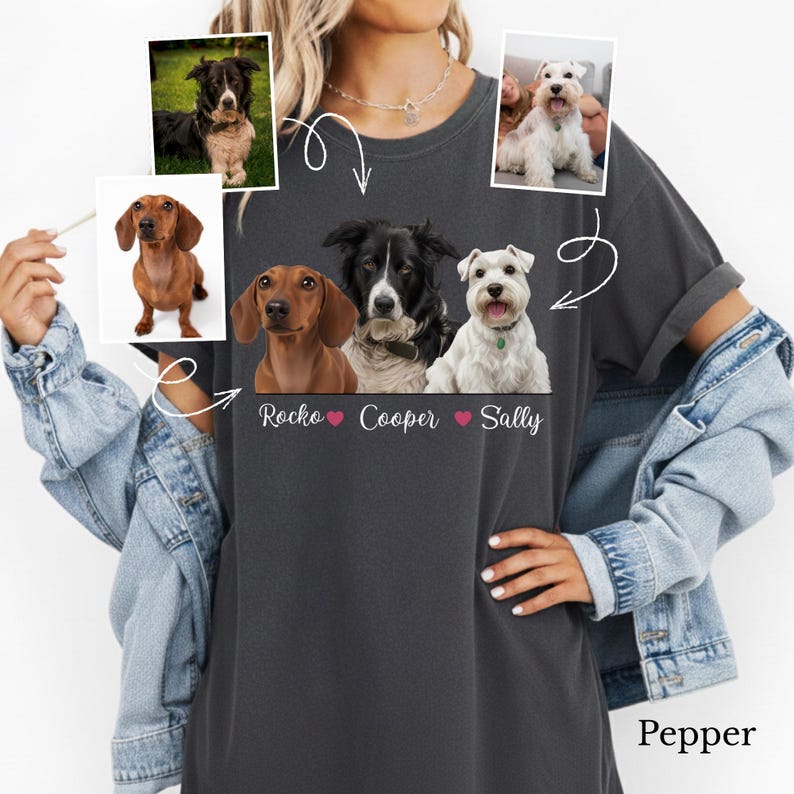 Personalized pet shirt with photo and name,pet portrait shirt,shirt with pet name,realistic pet shirt,pet lover gift,realistic drawing pets