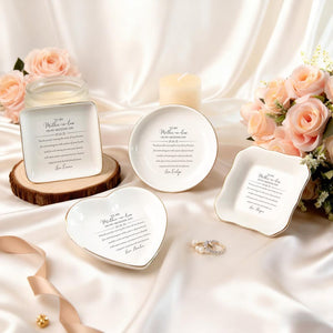 Personalized Mother-in-Law Gift for Mother of the Groom Wedding Ring Dish, Ceramic Trinket Tray, Mom Gift from Bride, Custom Ring Dish
