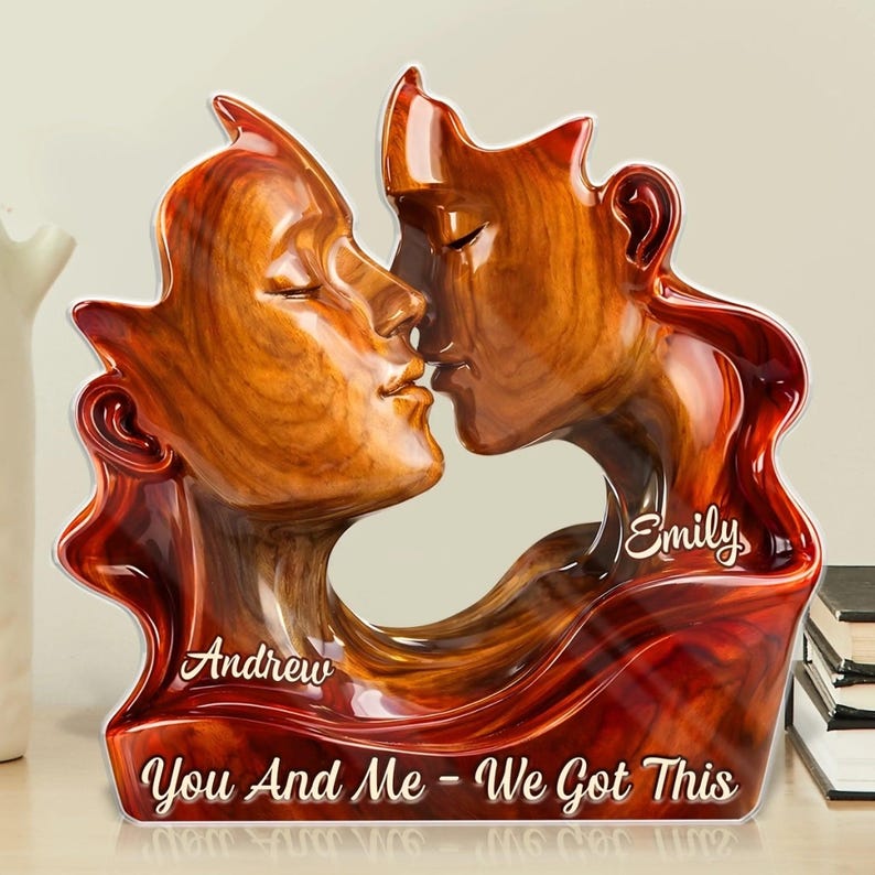 Personalized Couple Acrylic Plaque Anniversary Wedding Valentine Gift for Him and Her