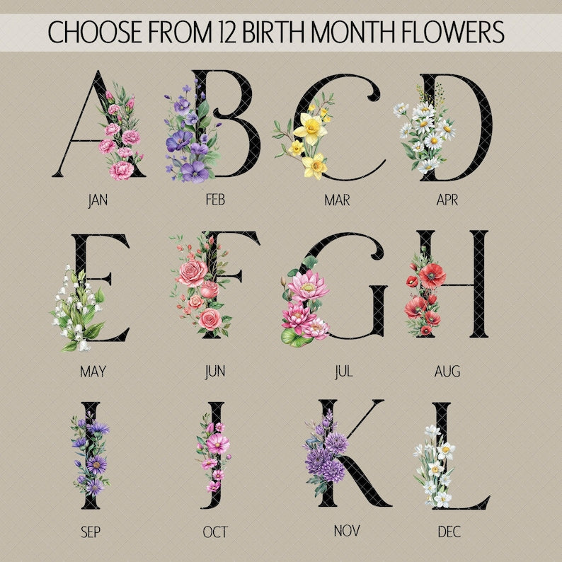 Custom Birth Flower Coffee Mug, Personalized June Birthflower Cup, Monogram Initial Name, Rose Birthday Mugs, Birth Month Gift, Mothers Day