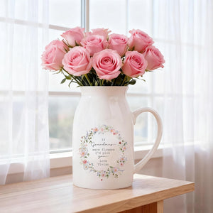 Custom Flower Vase for Mum Nanna Grandma, Ceramic Flower Vase for Grandma, Grandma Gift from Granddaughter, Mothers Day Gifts for Nana