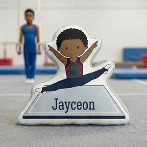 Personalized Gymnast Pillow - Custom Name Gymnastics Gift and Kids Room Decor Gymnast Birthday Keepsake and Sports Team Present