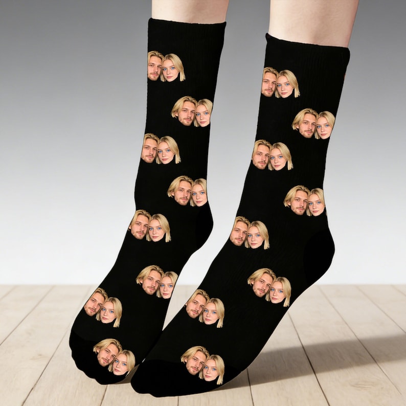 Custom Face Socks With Text,Custom Face Socks,Personalized Photo Socks,Custom Couple Socks,Face On Socks,Valentines Gifts for Best Dad Ever