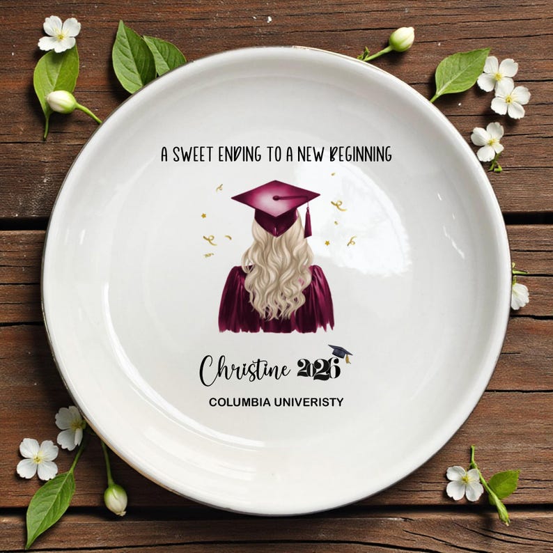 College Class of 2026, Personalized Graduation Jewelry Dish, Custom Graduation Gifts for Her, University Grad