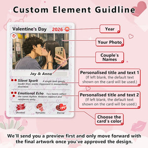 Personalized Poke Couple Anniversary Card, Custom Valentine's Day Gift for Couples, Anniversary Keepsake