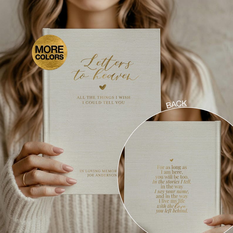 Letters To Heaven Journal Personalized Grief Journal Sympathy Gift For Loss Of Mother Grief Notebook In Loving Memory Memorial Gift Father