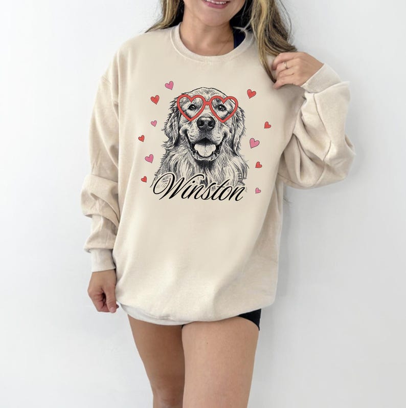 Custom Pet Valentine's Day T-Shirt with Photo & Name | Personalized Pet Shirt | Custom Dog Cat Graphic Tee | Pet Lover Gift