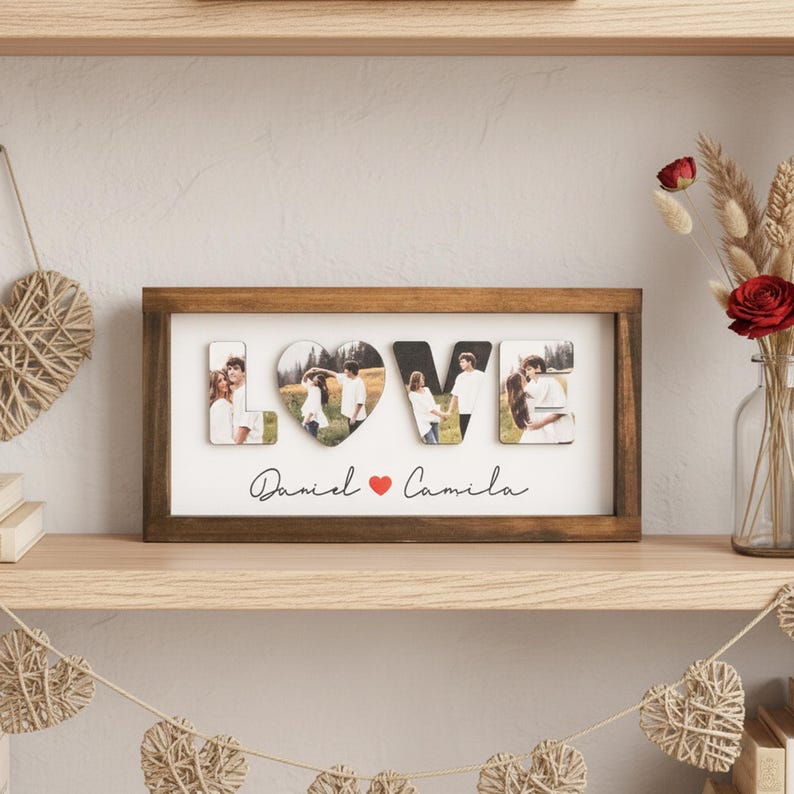 Personalized Photo Frame LOVE Sign For Romantic Table Decoration