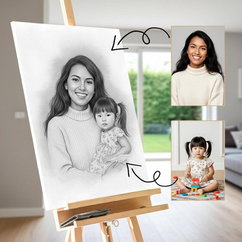 Add Deceased Loved One to Photo | Merge Multiple Pictures | Custom Family Memorial Portrait | Combine Photos | Sympathy Gift