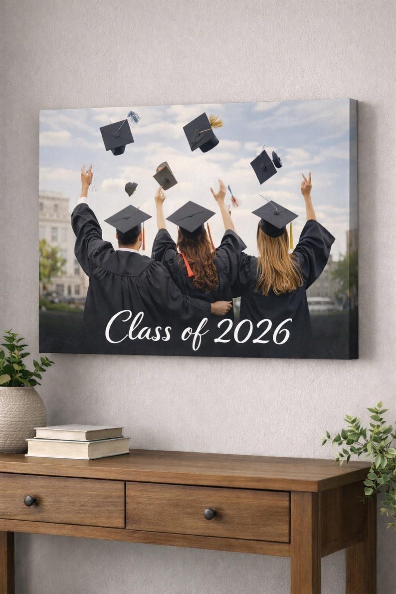Graduation Canvas, Class of 2026 Canvas, Graduation Party Decor, Senior Graduation Gift, College Graduation Keepsake Wall Decor