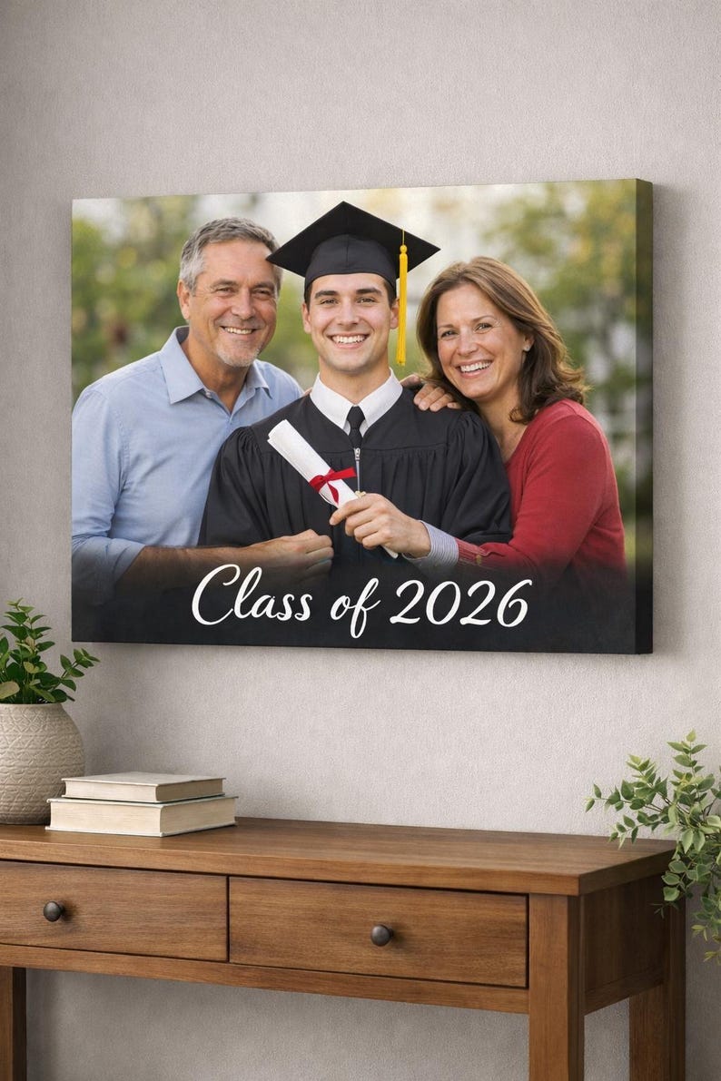 Graduation Canvas, Class of 2026 Canvas, Graduation Party Decor, Senior Graduation Gift, College Graduation Keepsake Wall Decor
