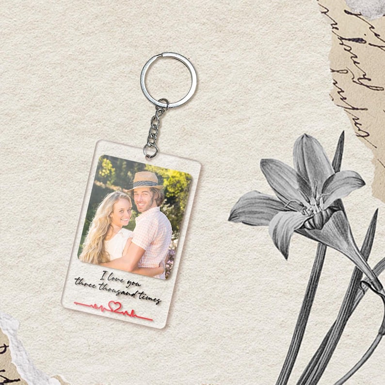 Personalized Keychain Custom Photo Gift Backpack Charm Ornament Valentine's Day gift