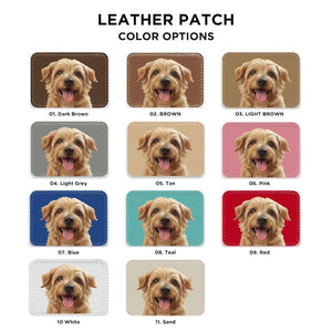 Custom Pet Portrait Trucker Hat: Personalized Leather Patch Cap, Gift for Dog Moms & Dads