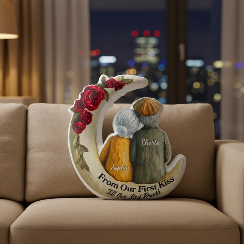 Personalized Pillow Valentines Day Gift for Couple, Pillow Engagement Gift For Couples, Wedding Gifts, Newlywed Gift, Engagement Gift