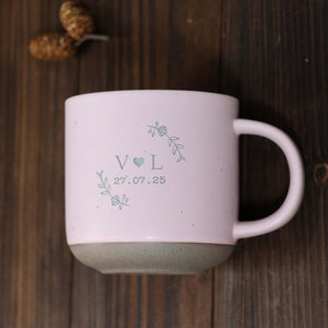 Custom Mr & Mrs Coffee Mug, Personalized Engagement Pottery Mug, Unique Wedding or Anniversary Mug, New Wedding Gift For Couple