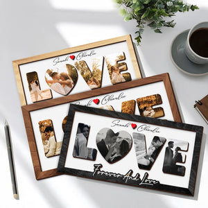 Personalized Couple Photo Frame,Love Photo Frame,Romantic Anniversary,Wedding Gift,Valentine Gift For Her,Photo Sign For Couple,LoveKeepsake