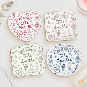 Custom Wedding Gift,Personalized Wedding Gift with Names,Date&Location Ornament for Bride and Groom,Coupke Gift,Engagement Gift,Newedly Gift