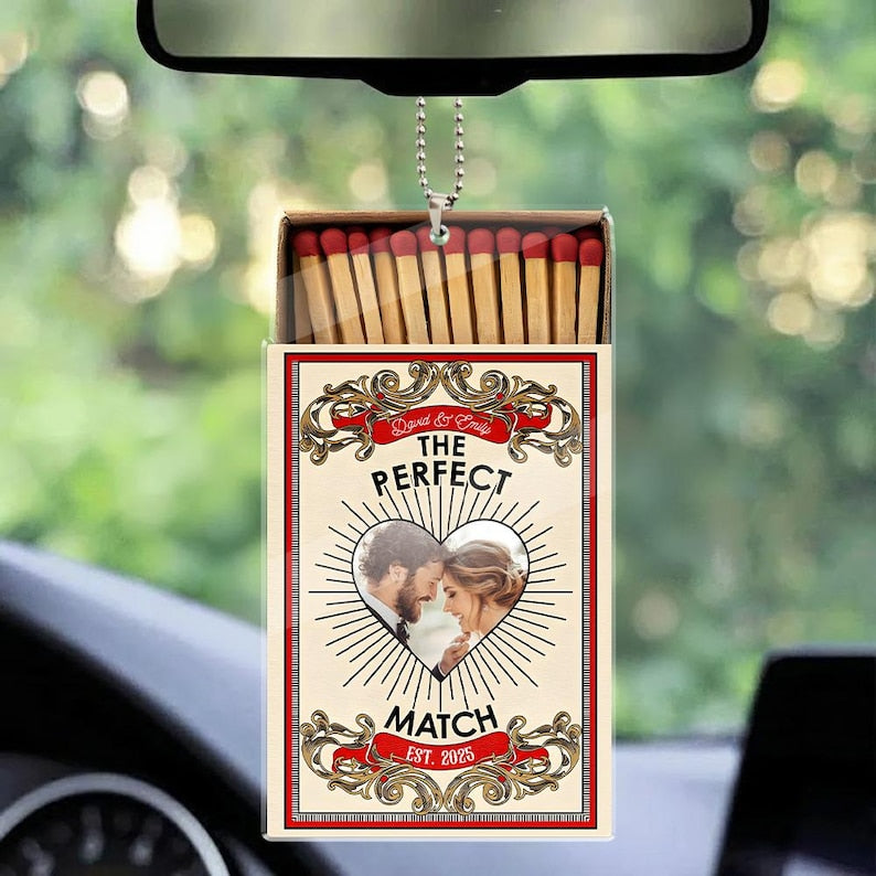 Photo Ornament, Wooden Ornament, Vintage Photo Gift For Couples, Personalized Ornament, Anniversary Gift, Valentine Gift