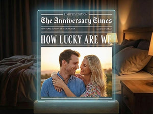 Personalized Couple Photo Led Night Light Lamp, Valentine's Day Gift for Couple, Anniversary Gift, Romantic Gift, Couple Name LED Lamp Gift