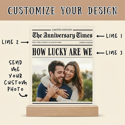 Personalized Couple Photo Led Night Light Lamp, Valentine's Day Gift for Couple, Anniversary Gift, Romantic Gift, Couple Name LED Lamp Gift