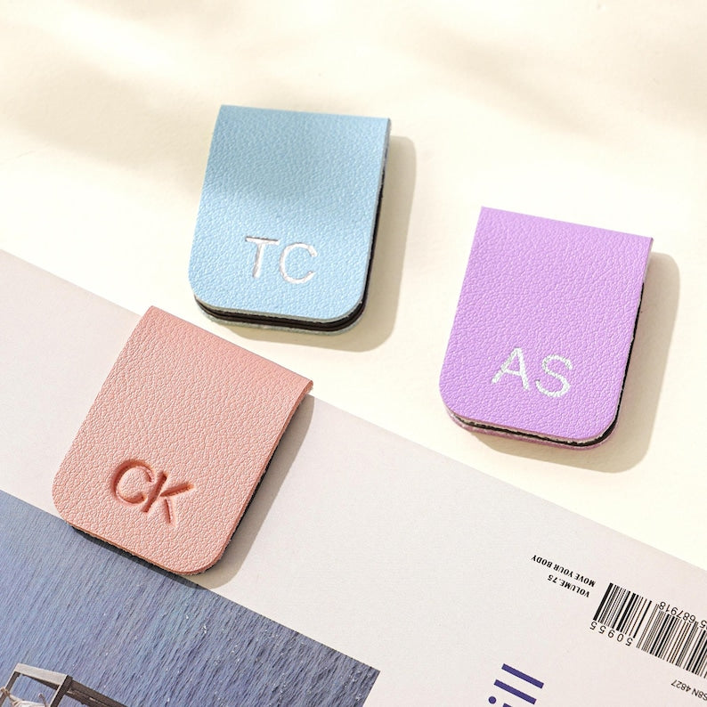 Personalized Magnetic Bookmark, Embossed Bookmark, Gift for Her, Handmade Gift, Gift for Book Lover, Minimalist Bookmark, Customized Gift