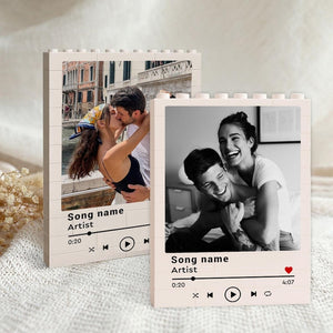 Custom Couple Photo Building Block, Valentines Gift For Him Her, Custom Song Gift For Couple, Boyfriend Gift, Anniversary Gift For Husband