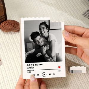 Custom Couple Photo Building Block, Valentines Gift For Him Her, Custom Song Gift For Couple, Boyfriend Gift, Anniversary Gift For Husband