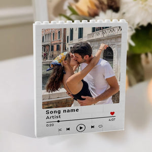 Custom Couple Photo Building Block, Valentines Gift For Him Her, Custom Song Gift For Couple, Boyfriend Gift, Anniversary Gift For Husband