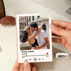 Custom Couple Photo Building Block, Valentines Gift For Him Her, Custom Song Gift For Couple, Boyfriend Gift, Anniversary Gift For Husband