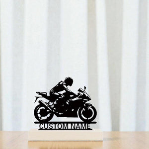 Custom Motorcycle Name Plaque, Personalized Biker Metal Sign, Boys Room Decor, Motorbike Bedroom Name Sign, Cool Men Gift for Riders