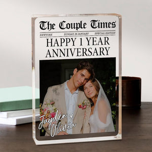 Personalized Photo Acrylic Blocks For Couples, Gamer Boyfriend Valentines Day Gift, Custom Couple Magazine Custom Acrylic Block, Anniversary Gifts