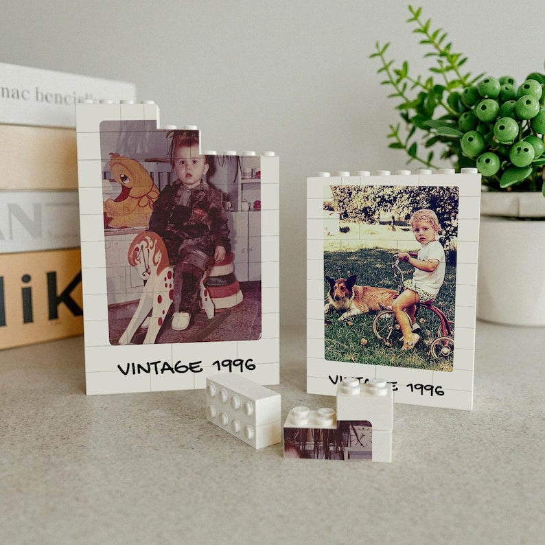 30th Birthday Custom Puzzle Vintage 1996 Design, Photo Block Puzzles Retro Photograph Ready-to-Assemble Gifts