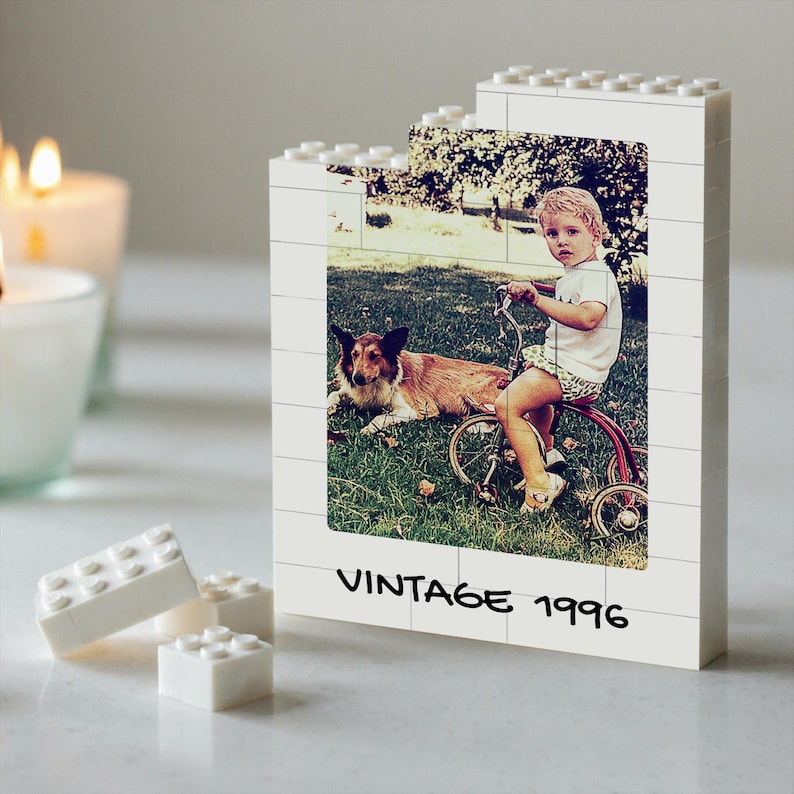 30th Birthday Custom Puzzle Vintage 1996 Design, Photo Block Puzzles Retro Photograph Ready-to-Assemble Gifts
