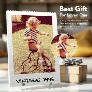 30th Birthday Custom Puzzle Vintage 1996 Design, Photo Block Puzzles Retro Photograph Ready-to-Assemble Gifts