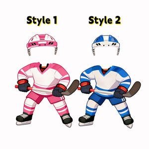 Custom Your Hockey Hero!Personalized Photo&Name Exclusive Hockey Pillow,Transform Your Face into an Ice Star,Gift for Players/Fans/Coaches