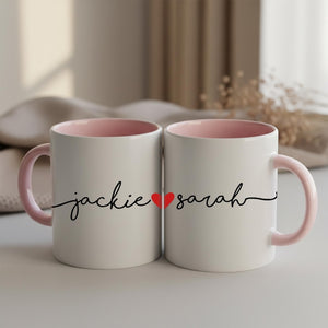 Personalized Valentine's Couple Matching Mug, Couple Name Mug Girlfriend/Boyfriend Gift, Valentines Couples Gift, Couples Gift, Gift for Him