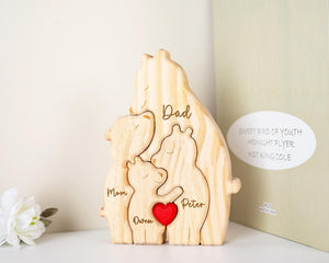 First Mothers Day Gifts, Custom Wooden Mom and Baby Bear Puzzle, Family Home Decor, New Mom Gifts, Daughters First Mothers Day, Bear Mom
