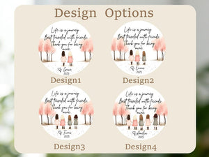 Personalized Best Friend Ornament, Life Is a Journey Quote Ceramic Ornament, Friendship Gift for Bestie, Bridesmaid or Sister Keepsake 2026