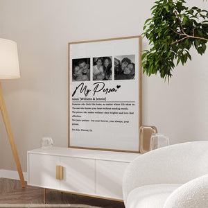 Personalised My Person Definition Print, Photo Gift for Him, Gift for Her, Anniversary Gift, Valentines Gift for Him Her, Gift for Boyfriend