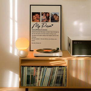 Personalised My Person Definition Print, Photo Gift for Him, Gift for Her, Anniversary Gift, Valentines Gift for Him Her, Gift for Boyfriend