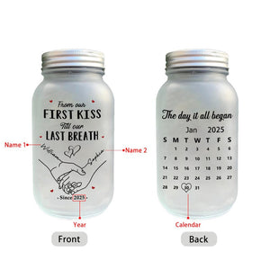 Personalized Couple Light Jar, Custom Date Keepsake Gift, I Met You I Liked You Lamp,Anniversary Decor,Romantic Valentines Day Gifts