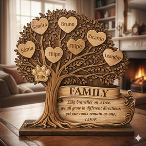 Personalized Wooden Family Tree Sign - Layer Custom Name Plaque,Housewarming Gift,New Home Gift 2026