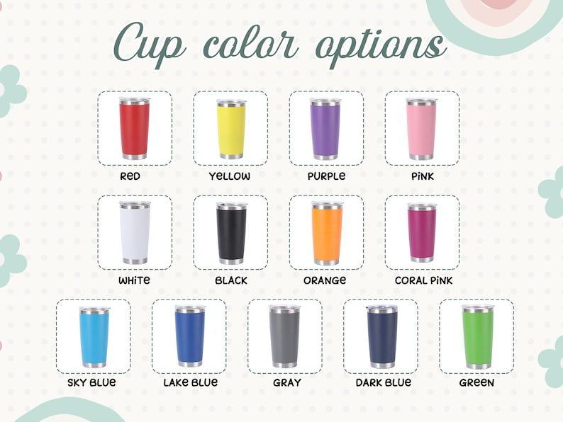 Floral Insulated Tumbler, Custom Name Cup Birthday/Valentine's Day/Mother's Day Gift for her, Personalized Teacher Appreciation Cup