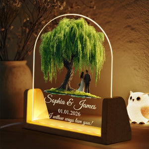 Anniversary Willow Night Light,Willow Tree 9 Year Anniversary,9th Wedding Anniversary Gift For Her,Gift for Couples,Wedding Anniversary Gift