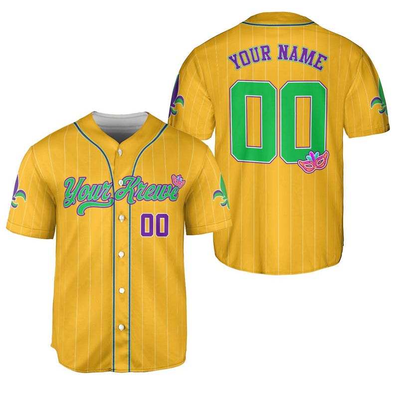 Custom Festival Baseball Jersey Personalized Your Krewe, Name & Number Holiday Team Jersey, Family Matching Men Women Youth Kids
