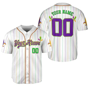 Custom Festival Baseball Jersey Personalized Your Krewe, Name & Number Holiday Team Jersey, Family Matching Men Women Youth Kids