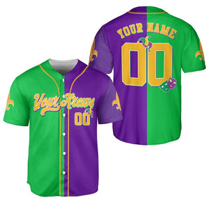 Custom Festival Baseball Jersey Personalized Your Krewe, Name & Number Holiday Team Jersey, Family Matching Men Women Youth Kids