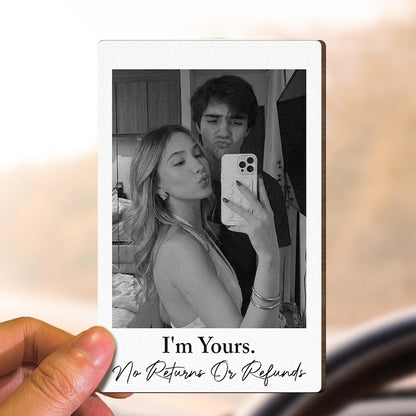 Custom Couple Polaroid Photo Car Visor Clip, Personalized Sun Visor Clip, Valentine Gift For Lover, Husband Wife Gift, Drive Safe Car Decor